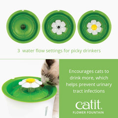 Filtro triple Catit suaviza el agua y reduce olores.