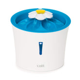 Catit fuente LED Flor azul 3 L, diseño compacto que facilita la hidratación diaria.