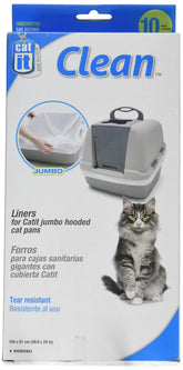 Catit forro de repuesto para bandeja jumbo con tapa, paquete de 10, cambio rápido