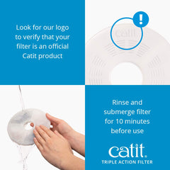 Filtro de malla Catit Triple Action retiene pelos y sedimentos