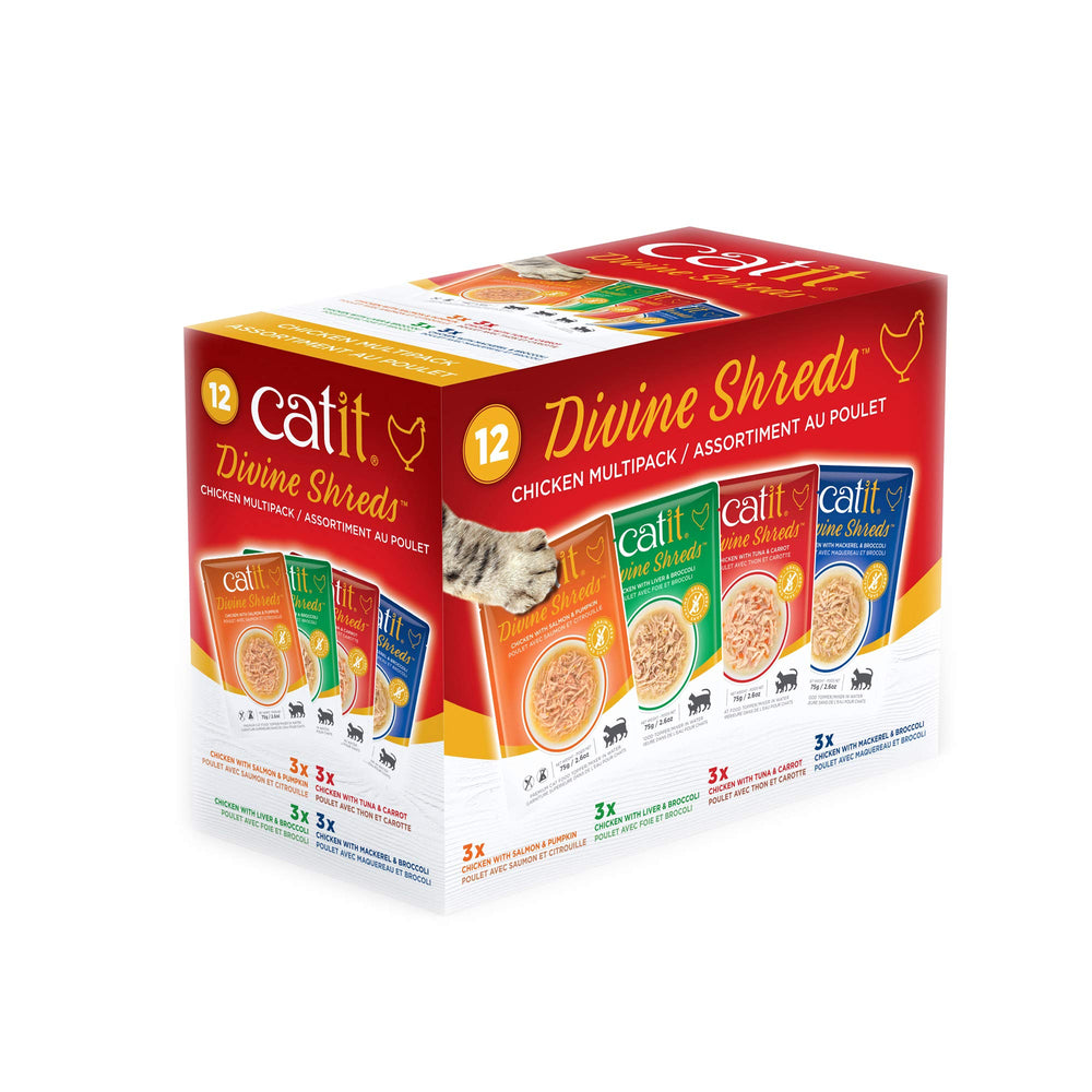 Catit trozos pollo salmón calabaza: humedad para la comida seca de tu gato.
