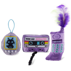 Catstages So Meowsome teléfono plegable 90s, ideal para juego interactivo y atracción del gato.