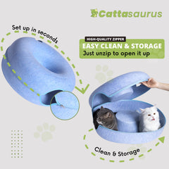 Cattasaurus Peekaboo gatos-grandes-hasta-30-libras, espacio amplio para varias mascotas.