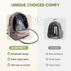 Mochila Cawypety para gatos diseño cuadrado con amplio espacio para moverse