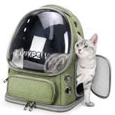 Cawypety Mochila portadora con ventana burbuja; ventilación natural para el gato durante paseos.