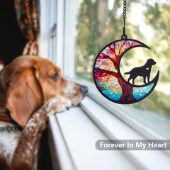 CCiaga Labrador caminando sobre la luna: diseño simbólico para honrar a tu mascota