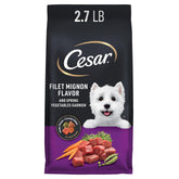 César para perros pequeños: alimento seco con filet mignon y verduras, sabor delicioso.