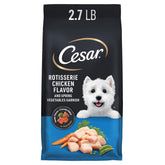 Cesar alimento seco para perros pequeños, Rotisserie Pollo, sabor delicioso para cada comida.