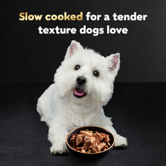 Cesar con carne real como ingrediente principal para sabor y nutrición.