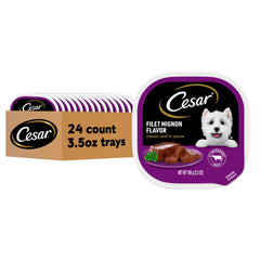 Cesar Clásico comida húmeda con filete mignon, textura jugosa para disfrutar.