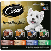 Cesar Home Delights Pot Roast con Verduras de Primavera, piezas de carne jugosas para una comida completa.