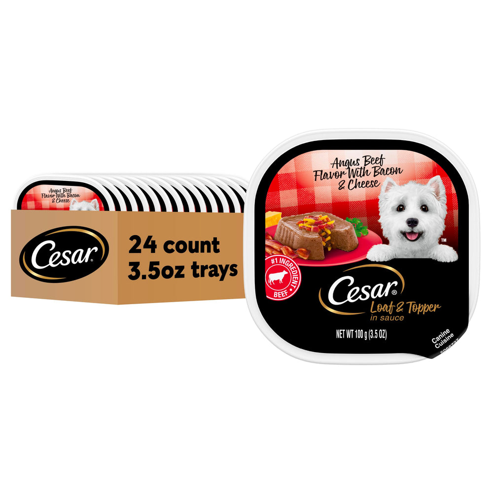 Cesar Loaf Topper Angus en bandeja 3-5oz, listo para servir como topping