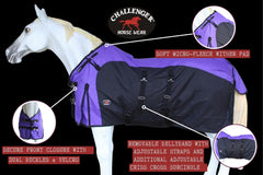 Challenger 1200D Turnout tejido resistente y costuras reforzadas para durabilidad.
