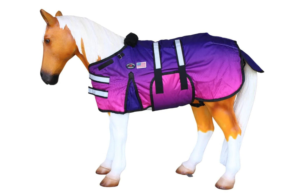CHALLENGER manta 1680D frente: protección impermeable para potros miniatura.