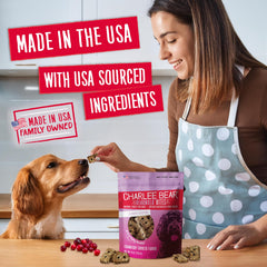 Bearnola Bites con ingredientes limitados para perros sensibles.