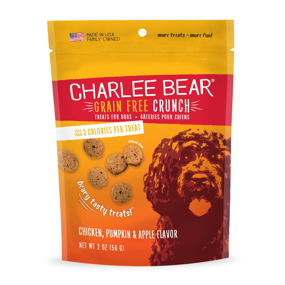 Charlee Bear snacks de pollo, calabaza y manzana, perfecto para entrenamiento
