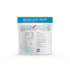 Checkups golosinas dentales para perro masticando y limpiando los dientes