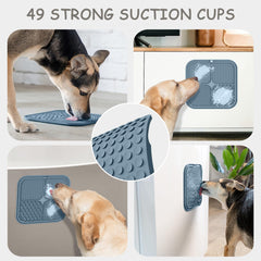 Uso sencillo de ChefAide Lick Mat antes del grooming para calmar a tu mascota