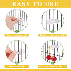 CHENGU alimentador para periquito: clip estable para frutas y verduras.
