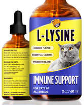 Chewy Max L-Lisina para gatos, botella, apoyo suave para vías respiratorias.