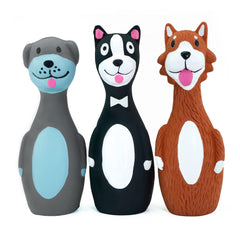 CHIWAVA juguete látex chirriante varita con dos caras, atractiva para perros pequeños.