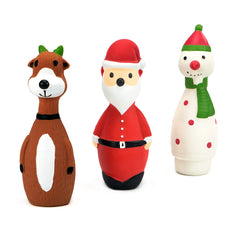CHIWAVA juguete navideño para perro con cara de Santa, perfecto para sesiones de juego.