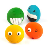 CHIWAVA pelotas de látex 3,2'' con sonrisa amarilla para juego suave en interiores.