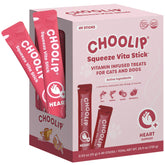 Choolip Palitos Vita, enfoque corazón y sabor a salmón y atún para apoyo cardiovascular.