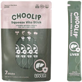 Choolip Squeeze Vita Stick: envase cremoso, premio fácil para gatos y perros.