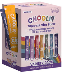 Choolip Squeeze Vita Stick, frente del pack, ideal para premiar y entrenar a tus mascotas.