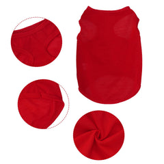 Camiseta roja choyaxo para mascotas, color vibrante para fotos.