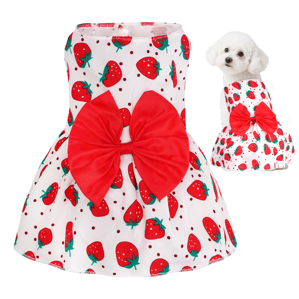 Choyaxo vestido floral para perro, tela ligera y cómodo para verano