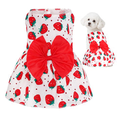 Choyaxo vestido floral para perro, tela ligera y cómodo para verano