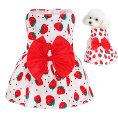 Choyaxo vestido floral para perro, cómodo y fresco en verano.
