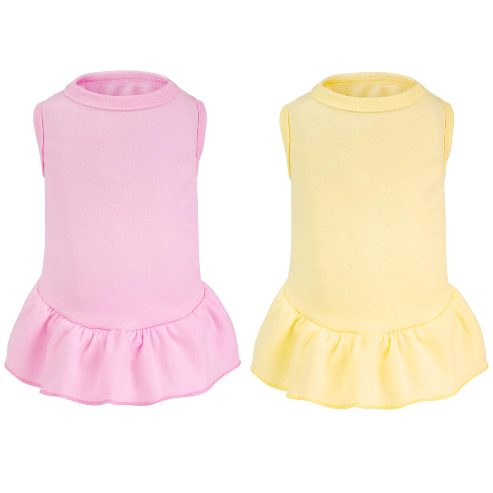 Vestido choyaxo para perros en amarillo, ideal para verano