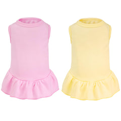 Vestido choyaxo para perros en amarillo, ideal para verano