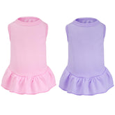 Vestido sin mangas de choyaxo para perros, rosa, cómodo y ligero para verano.
