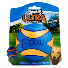 Chuckit Ultra Squeaker XL : balle ultra-siffante idéale pour grandes races.