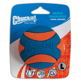 Bola Chuckit Ultra Chirrido grande con texturas divertidas para morder y rebotar.