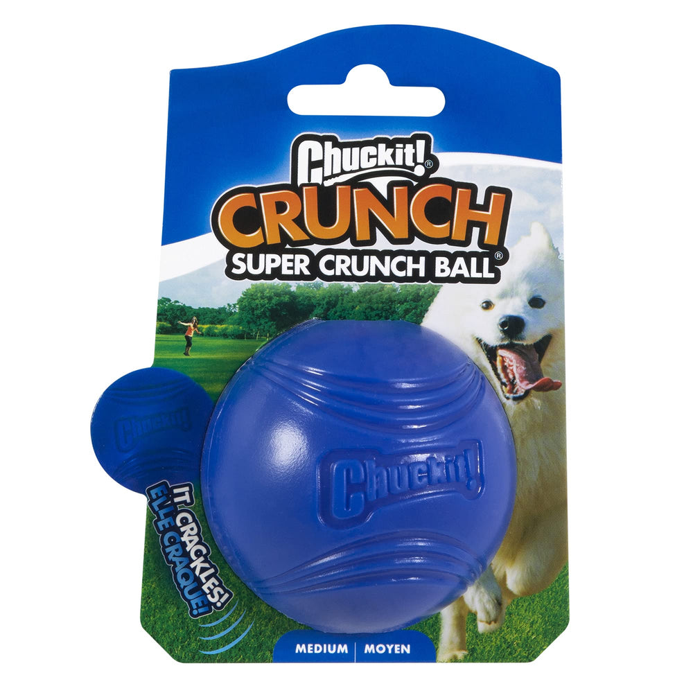 Chuckit! Crunch Ball: sonido crujiente para estimular la curiosidad del perro.