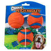 Chuckit! Fetch Medley - bola de alto rebote para juego de búsqueda al aire libre