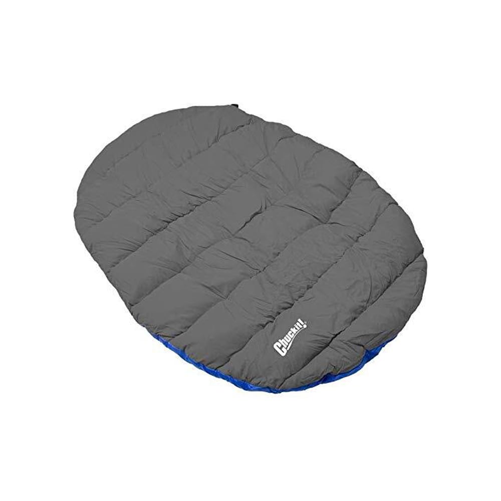 Chuckit! Outdoor Travel Pillow vista superior azul para descanso cómodo al aire libre.