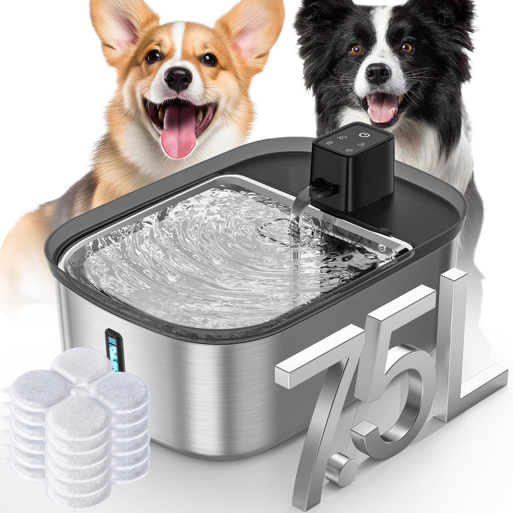 Bebedero Chumajor para perros grandes con tanque de 7.5 L, hidratación duradera.