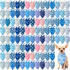 Bandana de invierno Chunful para perros con patrones nieve, diseño azul, ideal para salidas festivas