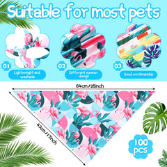 Bandanas Chunful para perro con diseño flamenco-verano, perfecta para eventos y fiestas.