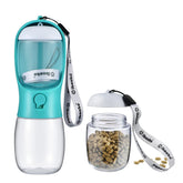 Bouteille Cibaabo pour chien avec contenu nourriture intégré, pratique pour sorties.