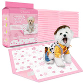 Cibaabo Puppy Pads con diseño sakura rosa para entrenamiento diario.