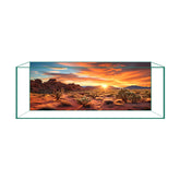 Fondo desértico puesta de sol de CICK SEED para acuarios y terrarios, mejora estética y ambiente natural.