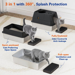 Citylife: caja de arena con entrada superior para gatos, uso cómodo y limpieza más fácil.