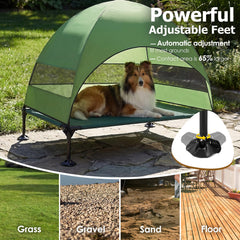 CJYMMFAN cama para perro con pies ajustables, estable en arena o hierba